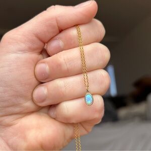 Gold Opal Pendant Necklace​